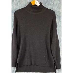 Marled Reunited Clothing Sweater Women's Medium‎ Black Turtleneck Long Sleeve